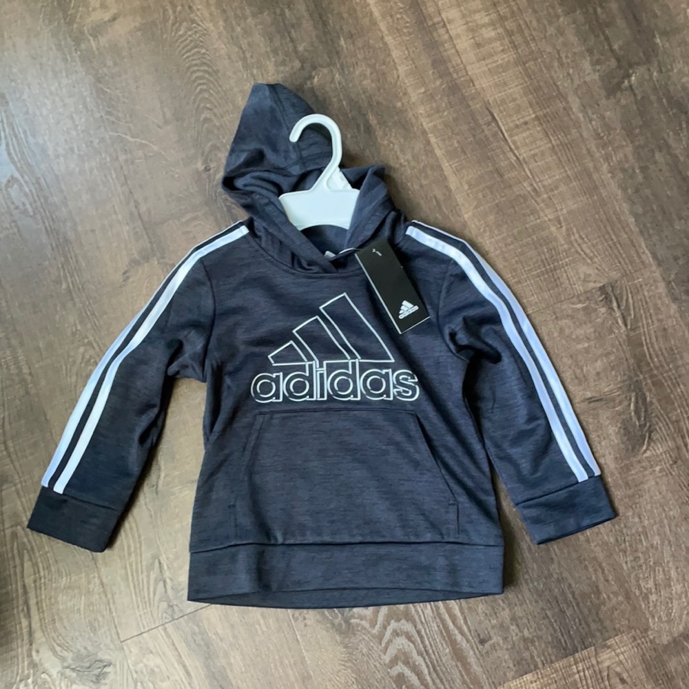 Boys Adidas Black Hoodie sweatshirt